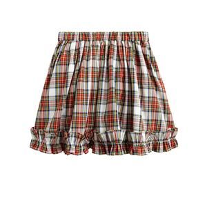 Crewcuts J. Crew Girls Plaid Ruffle Skirt in Snowy Stewart Tartan Multicolor XL